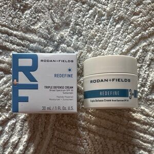 Rodan + Fields Redefine Triple Defense Cream SPF 30 - Blue and White